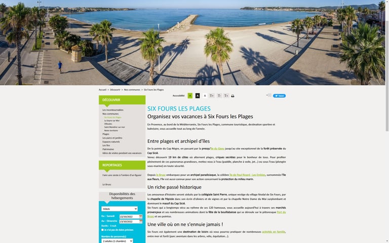 Vue panoramique sur Six-Fours-les-Plages