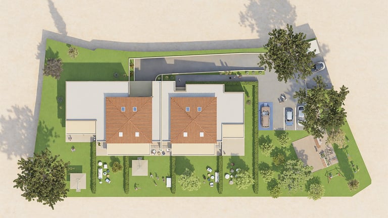 Plan 3d de masse projet résidence Grasse - Étude par infographiste 3D Toulon.