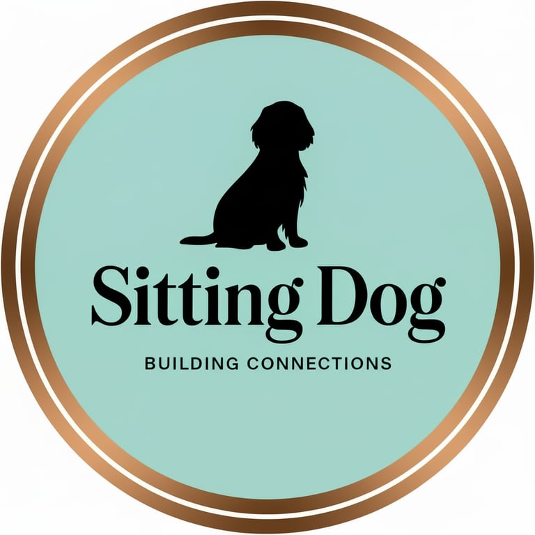sitting dog logo