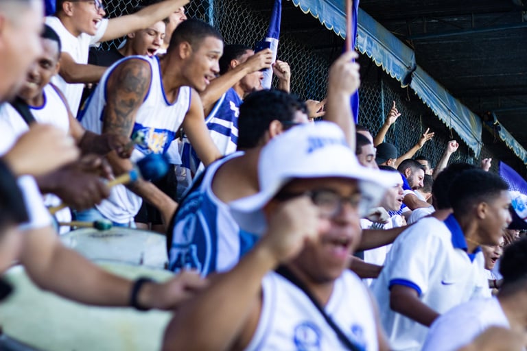 Torcida vibrando pelo seu time durante a partida