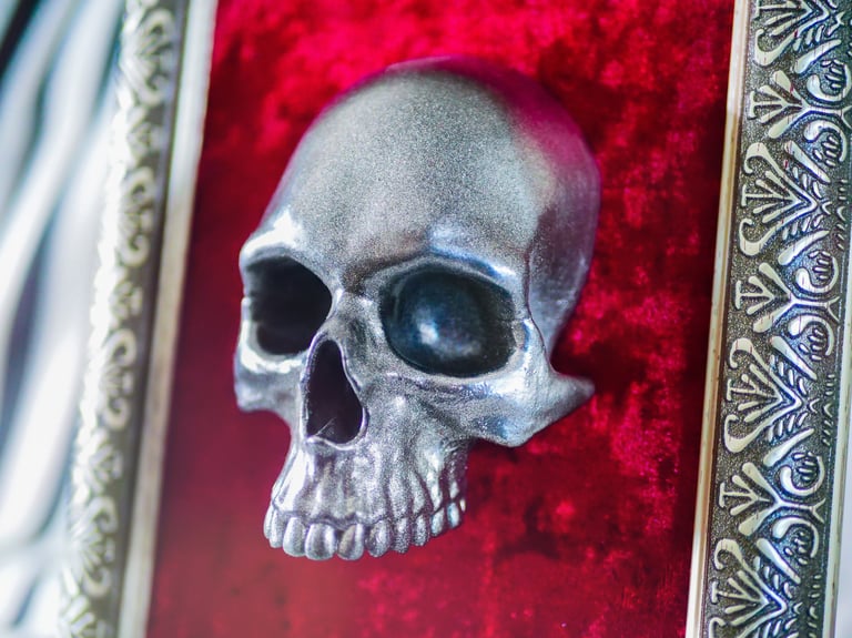 frame skull 3d gothic bloodybloom halloween spooky