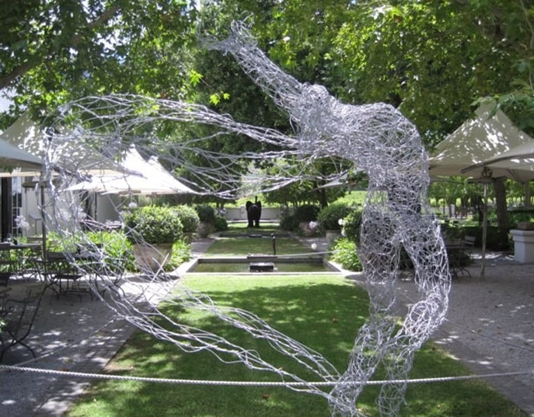 Angel sculpure exhibited at Grande Provence Art Gallery Franschhoek