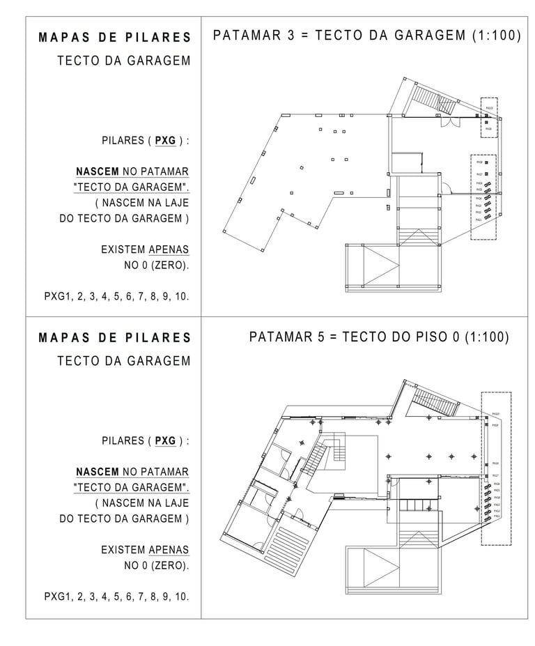 Imagem 2 de 3. Projeto de Estabilidade. Mapas de Pilares.