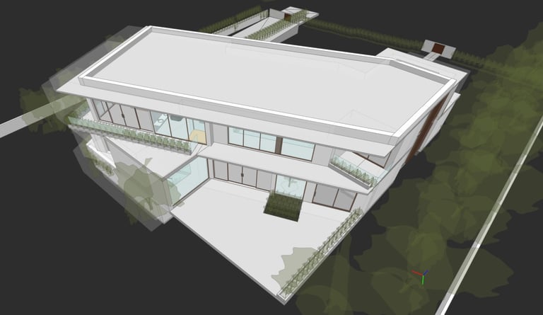 Imagem 3 de 3. Moradia em Lagos. Projeto de Arquitetura. Vistas 3D.