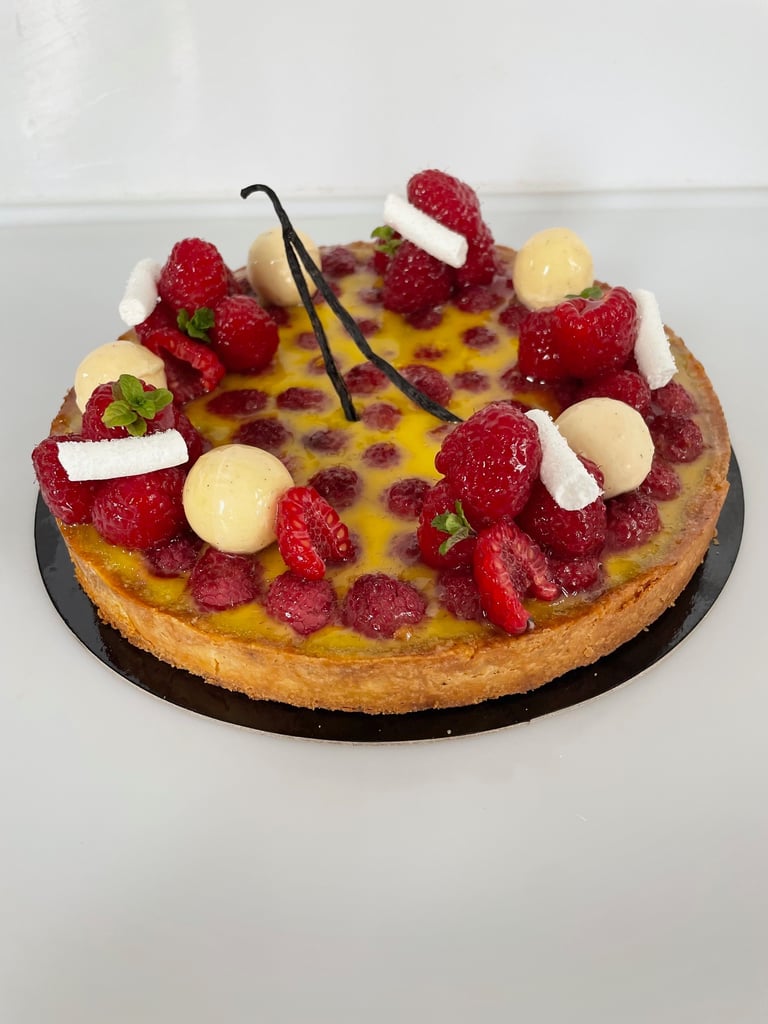 Clafoutis framboise et crème vanille bourbon / JCC Chef Pâtissier / Charolles 71 / Jean-Christian CHEVALIER