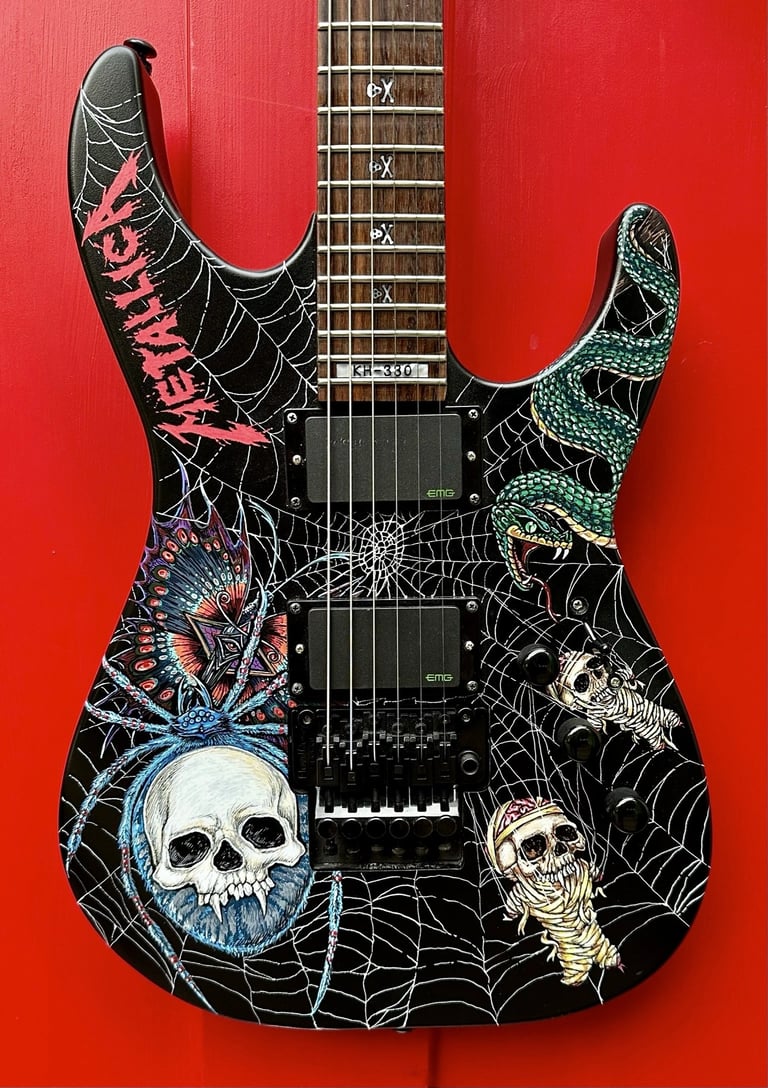 Metallica tribute hand-painted guitar – ESP KH-3300