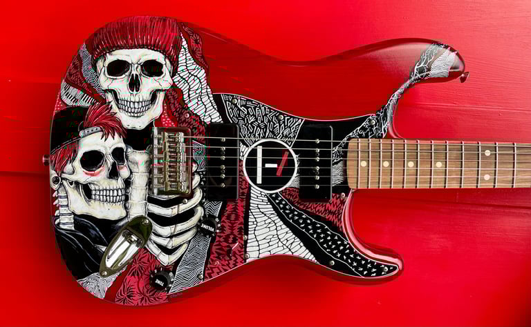 Twenty One Pilots signed guitars