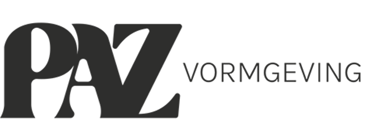 PAZ rouwkaart vormgeving logo