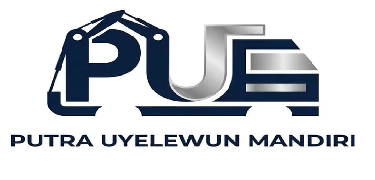 P.U.M Heavy equipment (Alat Berat), dan Sachman's Spareparts logo