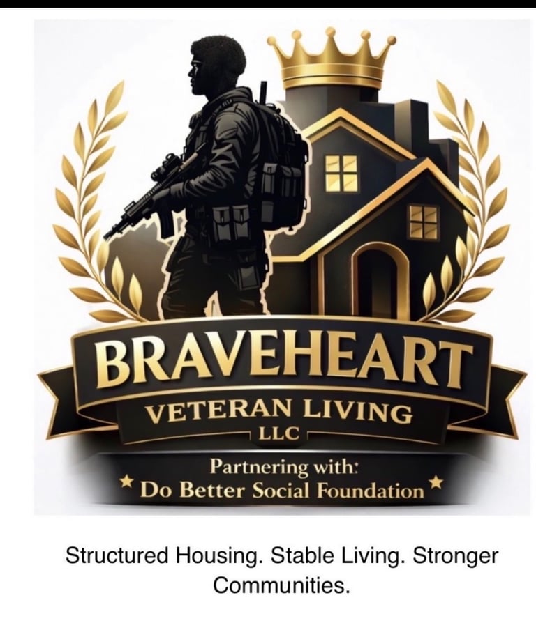 BraveHeart Veteran Living partnering with Do Better Social Foundation logo