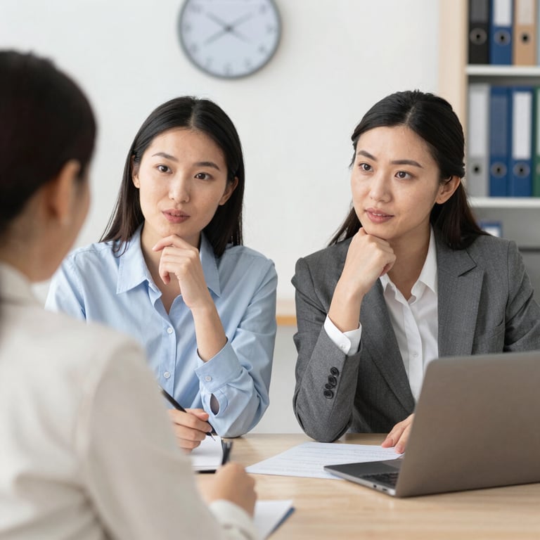 A modern office team collaborating with a focus on integrity and professionalism.