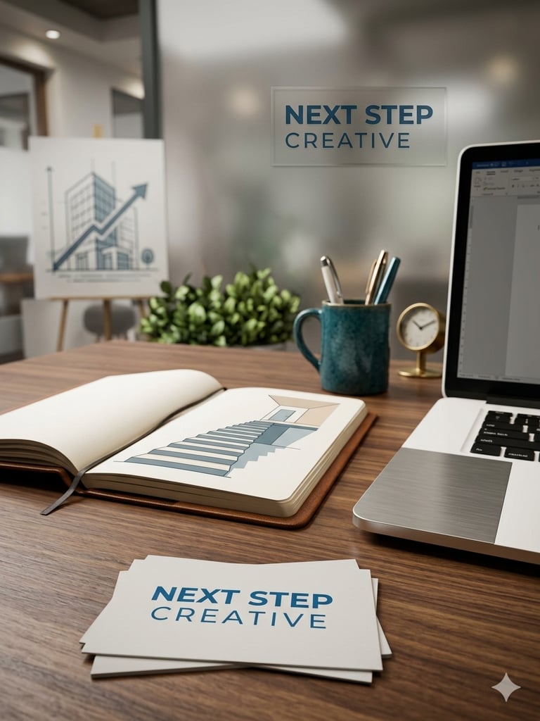 alt=escritorio en oficina de next step creative