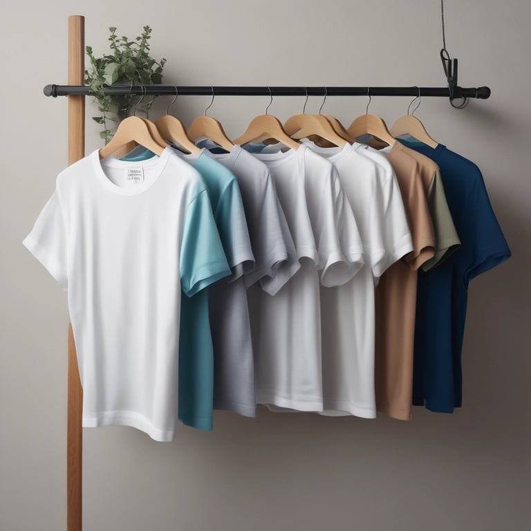 A clean white t-shirt laid flat featuring a subtle Erasmus logo.