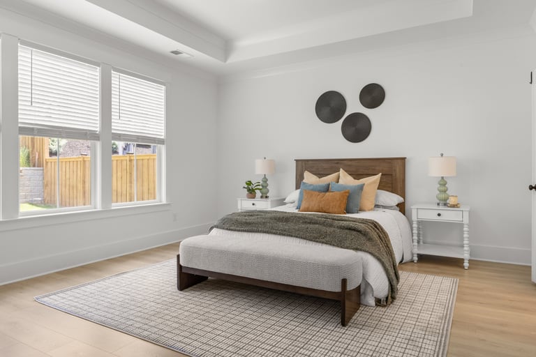 staging house bedroom fountain inn