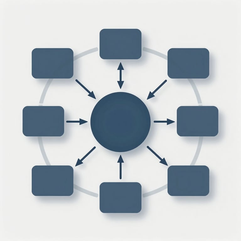 Diagram showing efficient telehealth workflows connecting patients and providers.