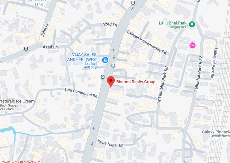 LOCATION BHOOMI AMOGH VILE PARLE WEST, BHOOMI AMOGH, BHOOMI REALTY, SV ROAD, VILE PARLE WEST