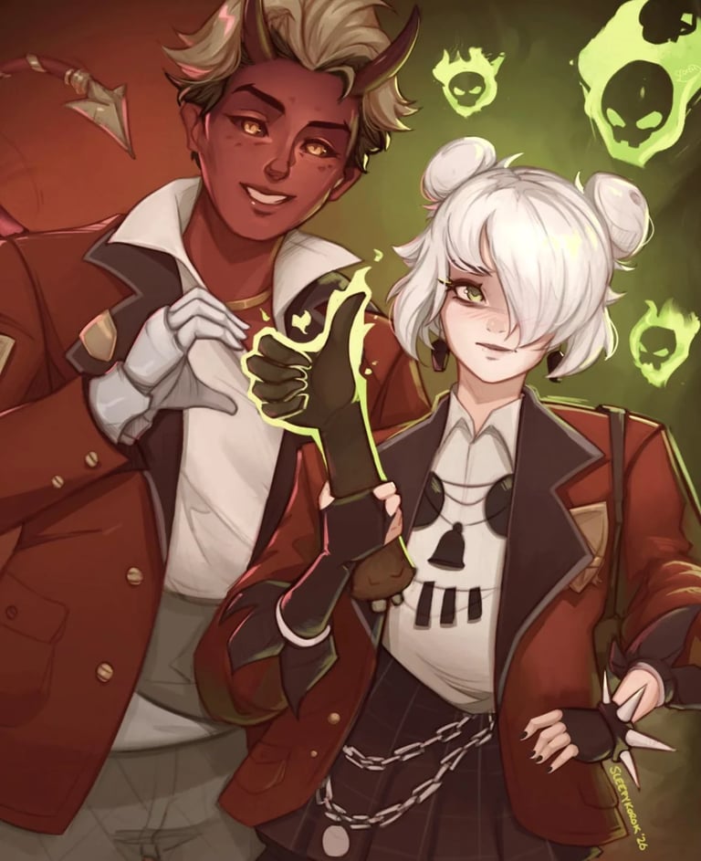 Apollo and Graves Cute Drawing Deadlock Meme