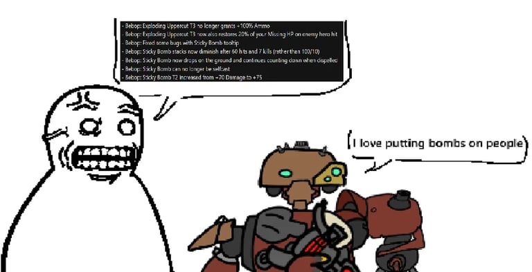 Bebop Rage vs. Bombs Deadlock Meme