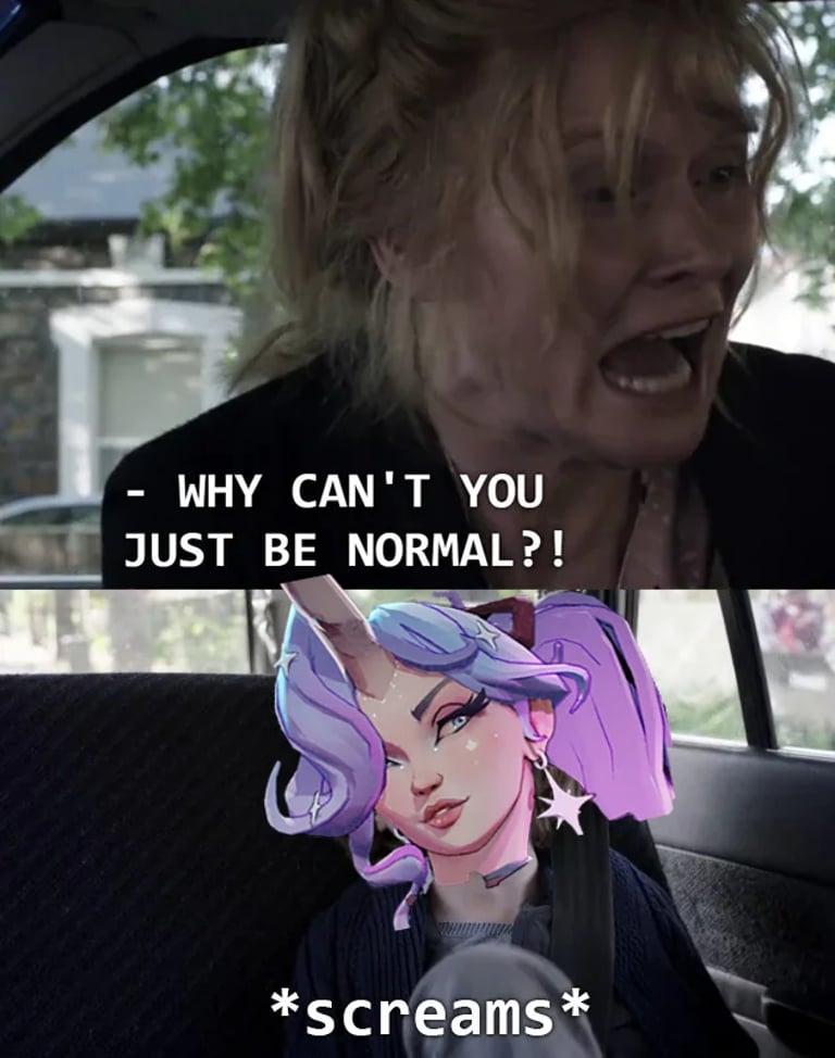 Celeste Why Can't You Be Normal Deadlock Meme