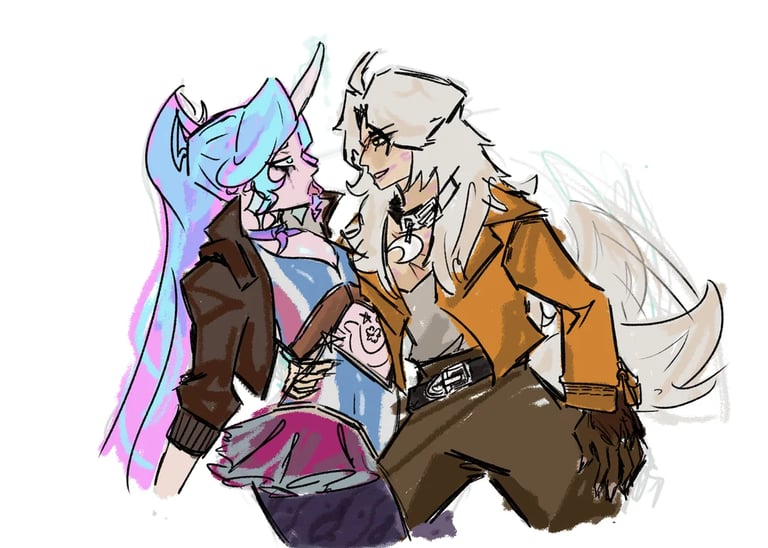 Celeste and Silver Sloppy Kiss Deadlock Meme