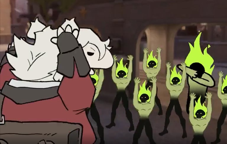 Graves Training Her Ghouls Smiling Friends Deadlock Meme