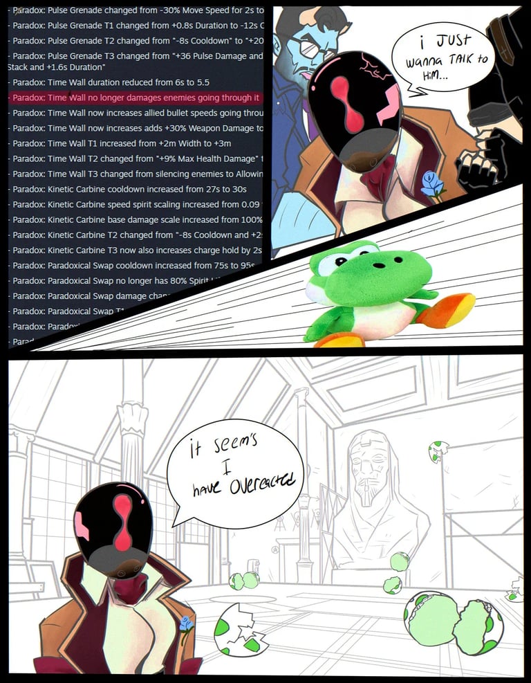 Paradox Kills Yoshi over Nerf Deadlock Meme