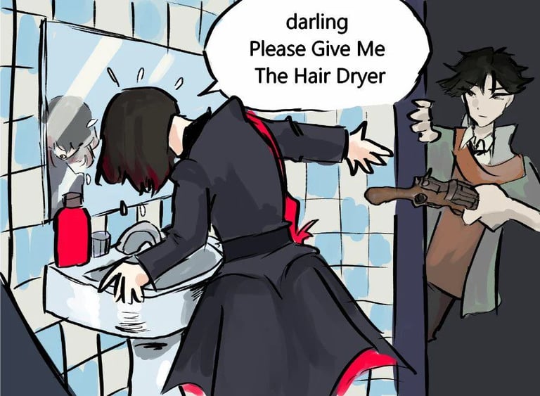 Pocket Hands Mina Hair Dryer Deadlock Memes