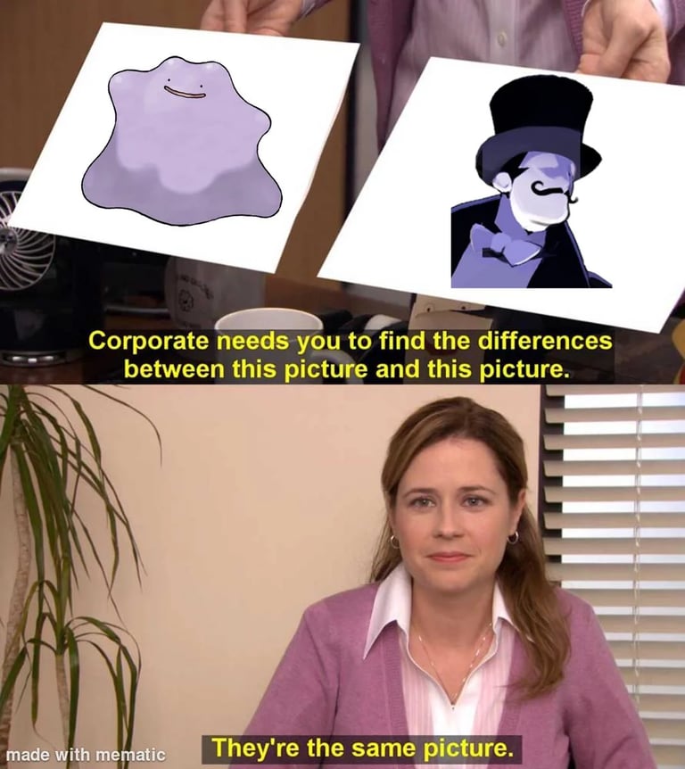 Sinclair and Ditto Pokemon Deadlock Memes