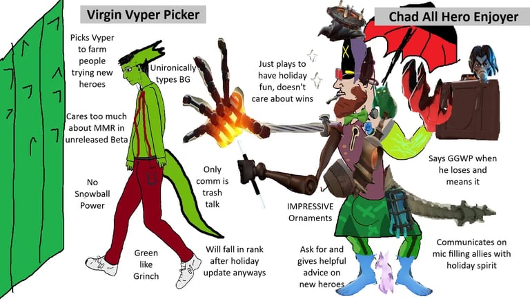 Chad and Virgin Vyper Deadlock Memes
