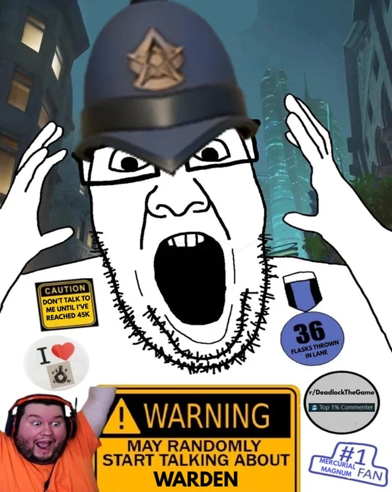 Warden Chud Look Deadlock Memes