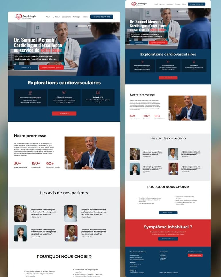 sample website ready to buy for cardiologists and medical professionals