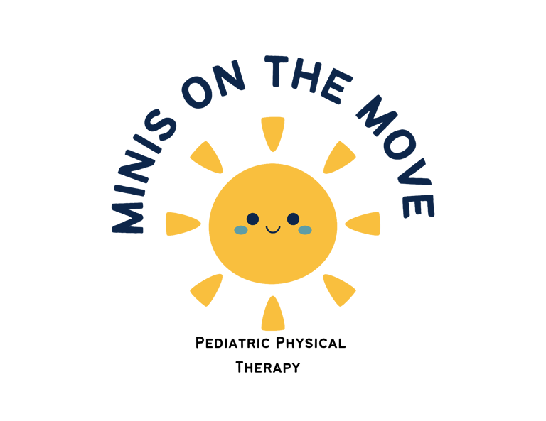 Minis on the Move Pediatric Physical Therapy logo