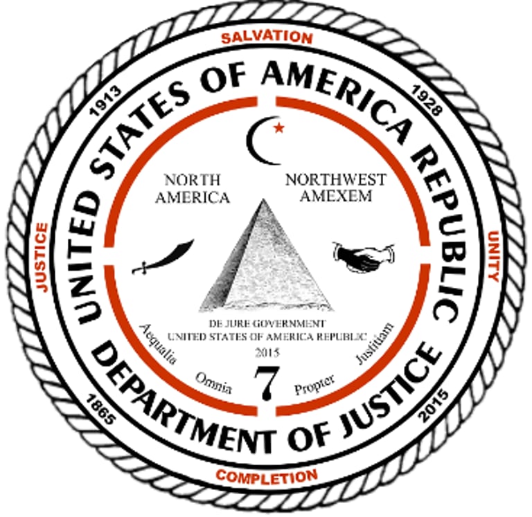 United States of America Republic Department of Justice logo