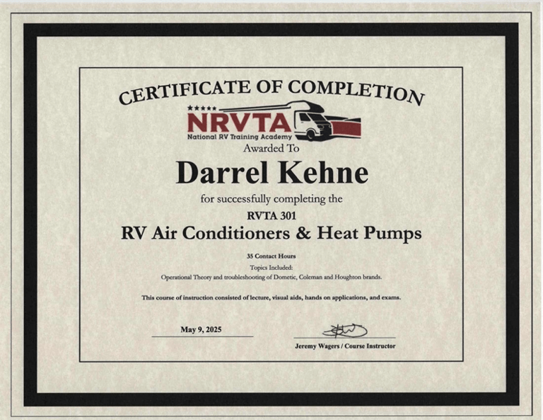 Air Conditioner certificate