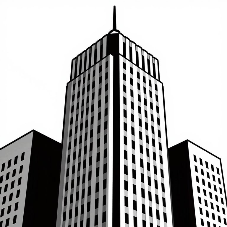 image of a skyscraper, as it illustrates virtual buildings and higher recognition for businesses