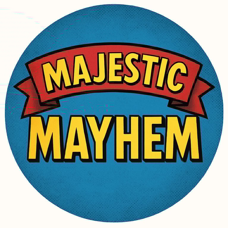 Majestic Mayhem Improv Happy Hour logo