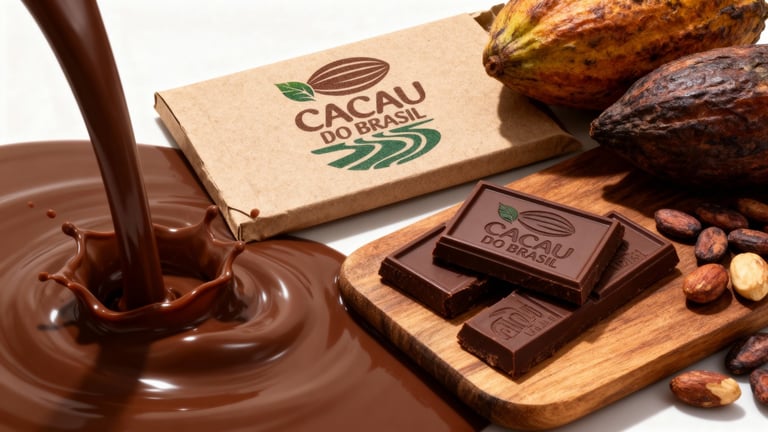 Apresentação barra de chocolate Cacau do Brasil 