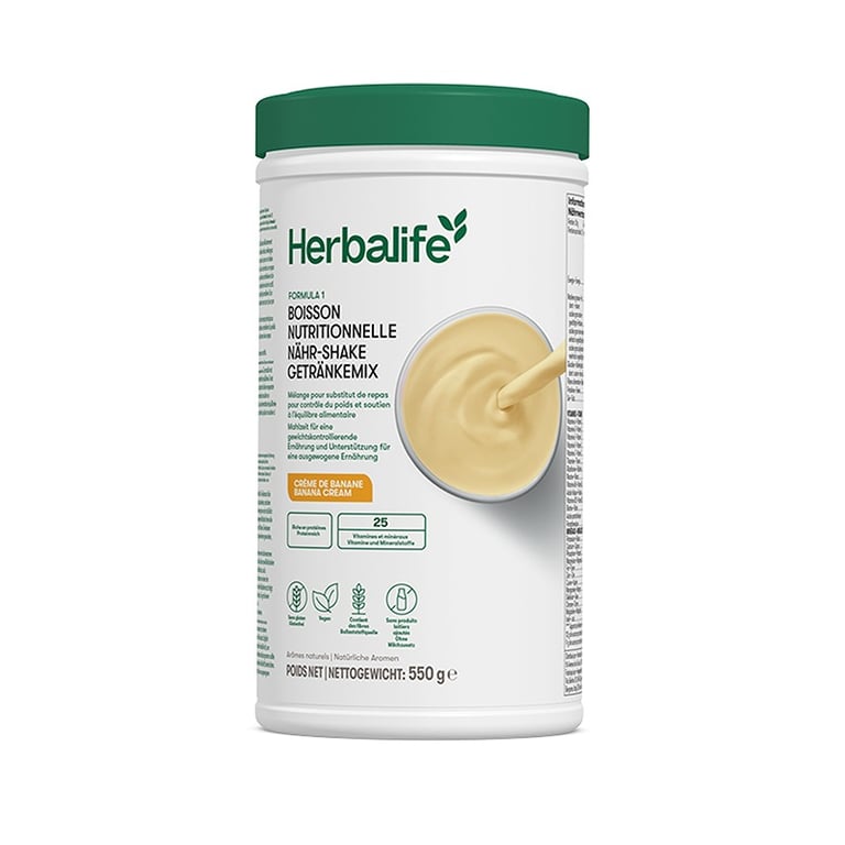 Formula 1 Crème de Banane 21 portions, substitut de repas Herbalife Nutrition pour la Suisse