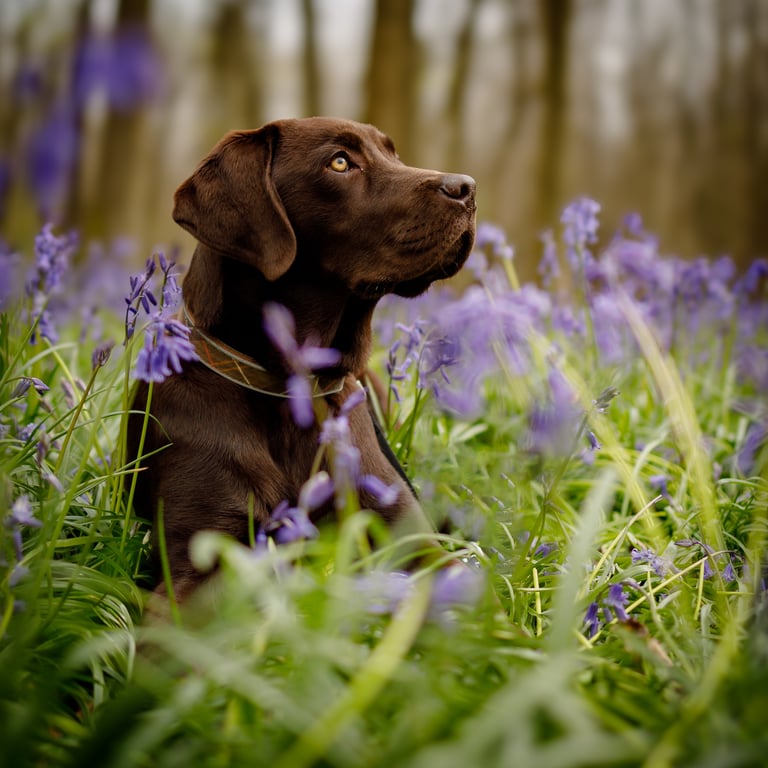 Cooper in the Bluebells