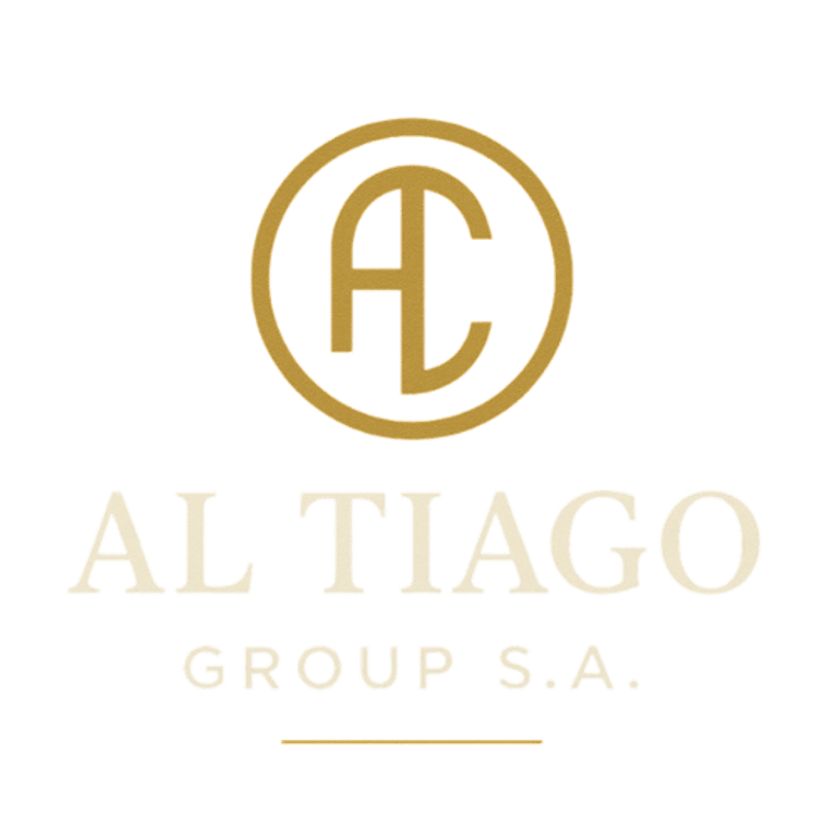 Al Tiago Group, S.A. es distribuidor y fabricante en la Zona Libre de Colón, Panamá. Perfumes, joyería 18K oro laminado, relojes, productos de belleza, productos de limpieza y marcas privadas para Latinoamérica y el Caribe. logo