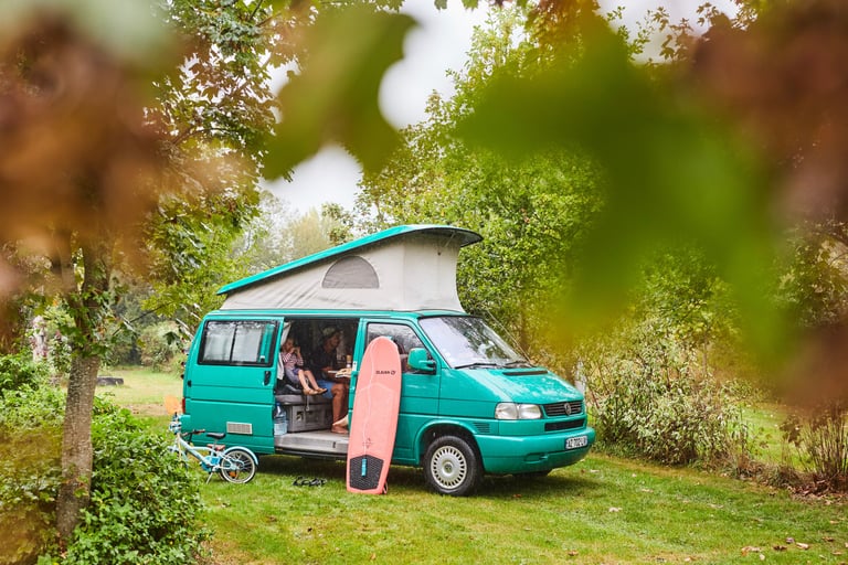 van emplacement camping morbihan