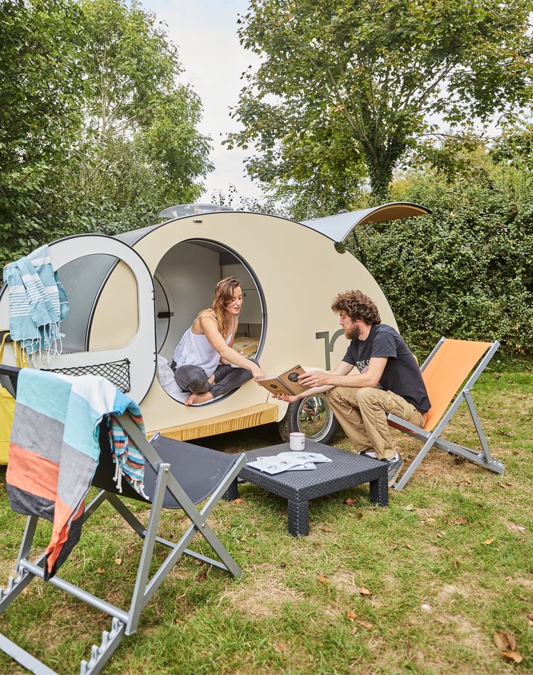emplacement ombragé pour camping car camping la grée penvins