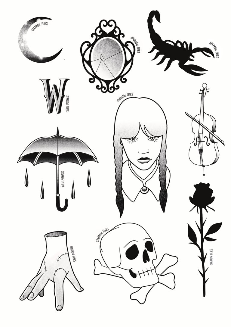 Available halloween designs by Sparrow Flies