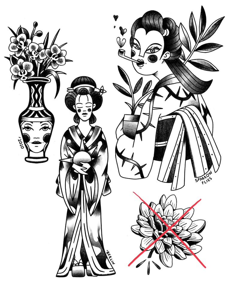 Available Old school tattoo designs by Sparrow `Flies
