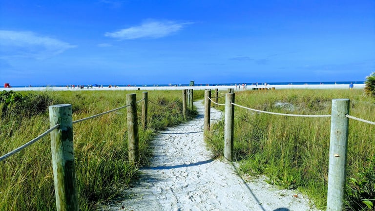 Beach access on Siesta Key Beach