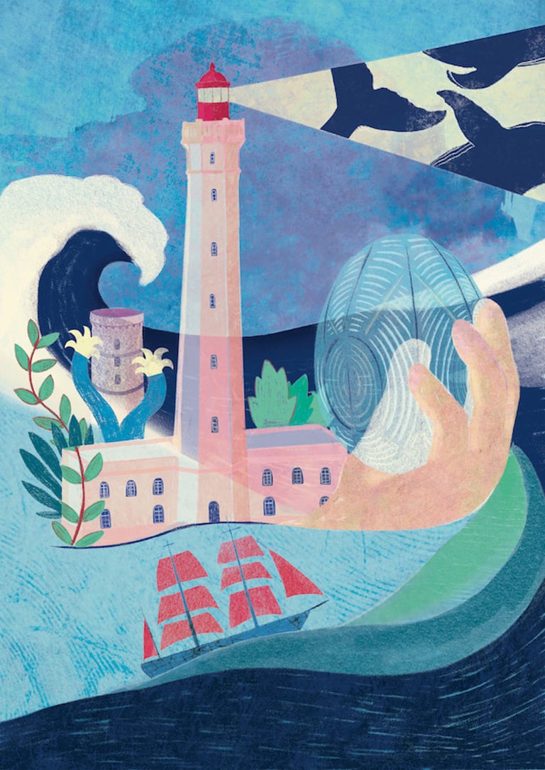 illustration du phare des baleines
