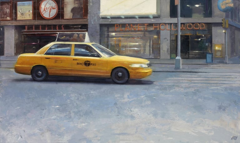 EN TAXI POR NY 63 X 105