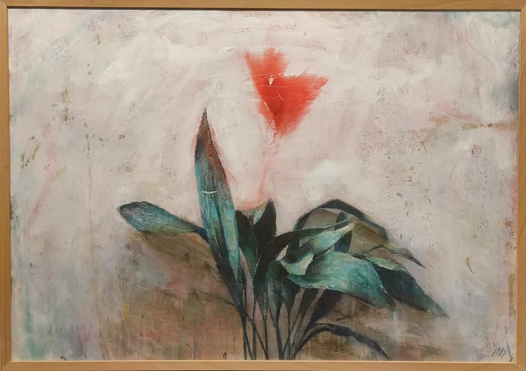 FLOR ROJA 70 X 100