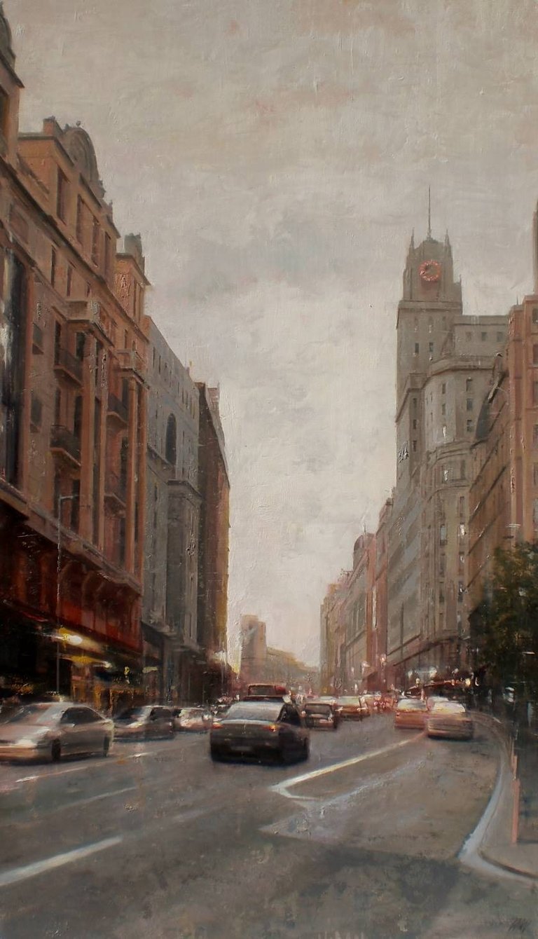 GRAN VIA EN TONO ROSADO 122 X 70