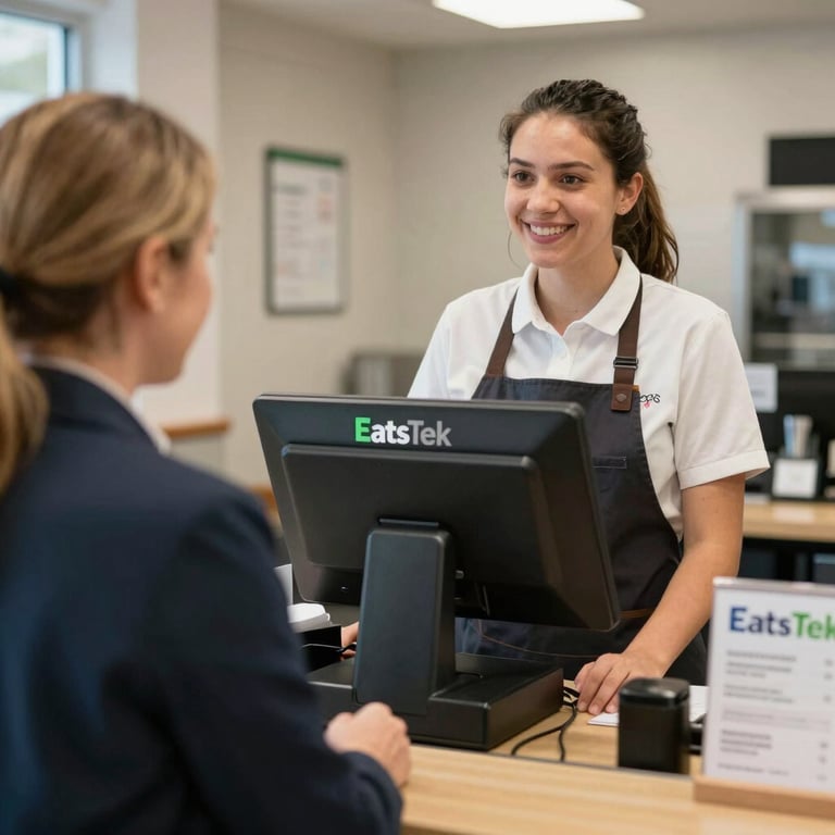 man looking at white digital device